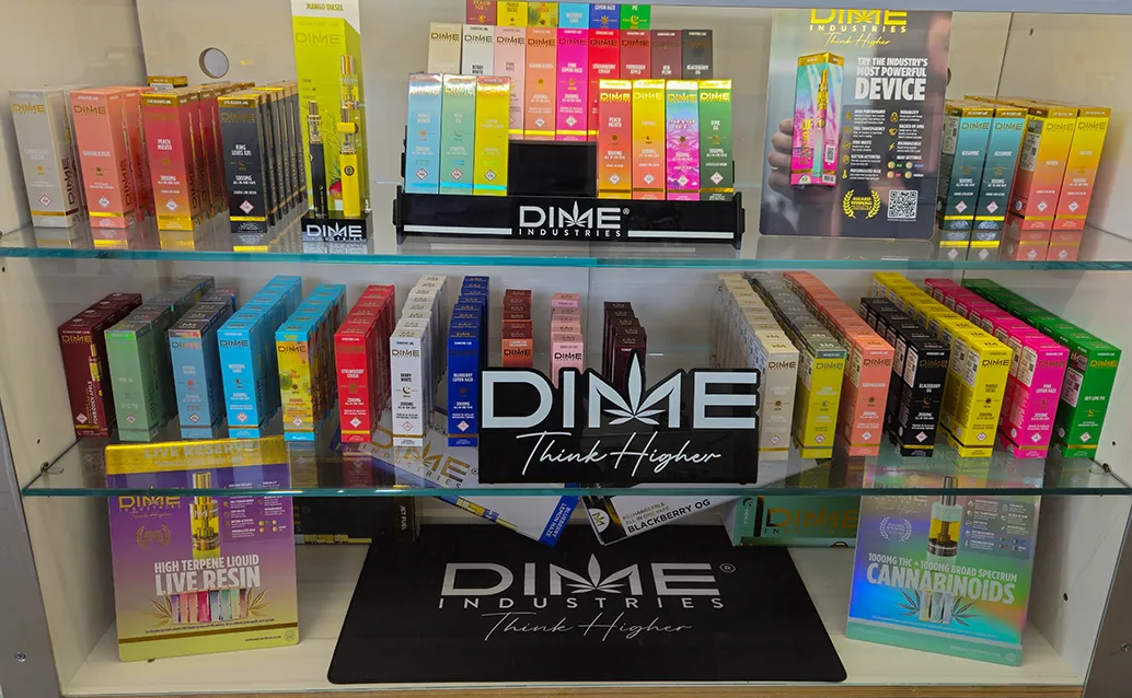 Dime Industries vapes display